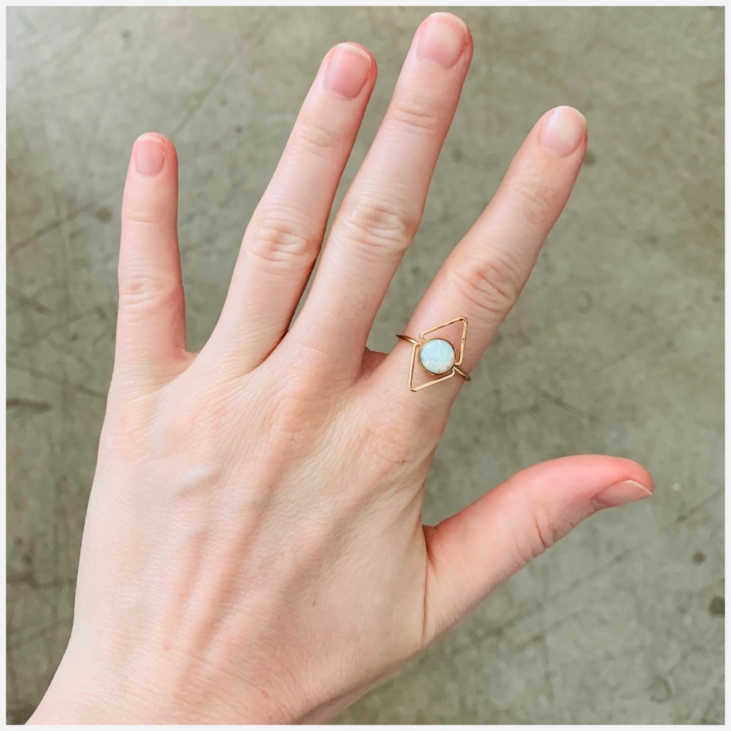 Deco Opal Ring